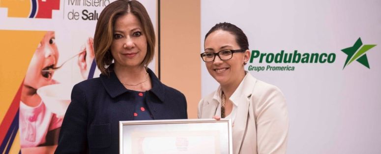 Produbanco recibe reconocimiento por apoyo a Campaña de Lactancia Materna