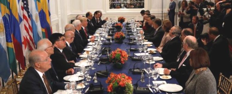El Presidente de Estados Unidos había pedido a los países que comparten sus preocupaciones sobre el gobierno de Nicolás Maduro que asistieran a una cena