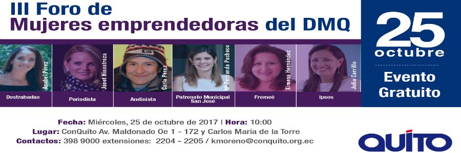 III Foro de Mujeres Emprendedoras del Distrito Metropolitano de Quito’