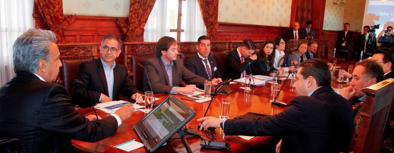Presidente Lenín Moreno afinó proforma presupuestaria 2018, junto con su equipo económico