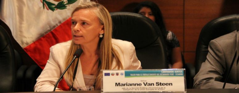 Marianne van Steen, embajadora de la UE en Ecuador manifestó que Ecuador no debería aplicar medidas arancelarias a la UE