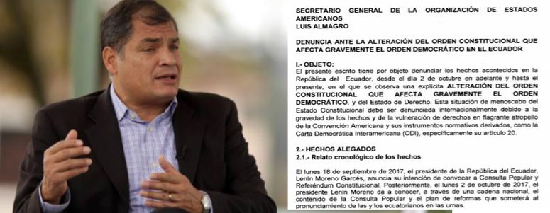 Rafael Correa y Ricardo pidieron a la OEA analizar consulta popular