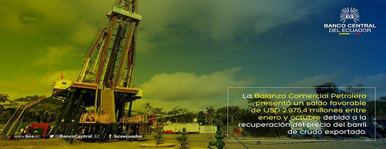 Según el Banco Central del Ecuador el sector petrolero ecuatoriano cerrará este 2017 con una producción a la baja