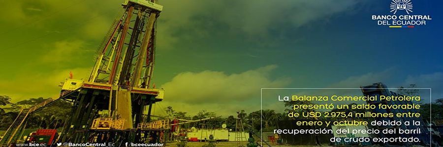 Según el Banco Central del Ecuador el sector petrolero ecuatoriano cerrará este 2017 con una producción a la baja