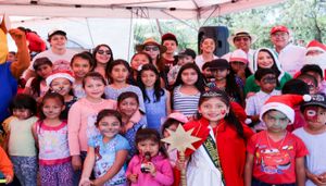 Cervecería Nacional organizó el festejo navideño en el parque del barrio Santa Inés