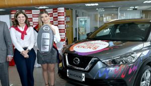 Ana Carolina Carvajal recibió un flamante Nissan Kicks