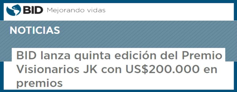 Quinta Edición del Premio Visionarios JK