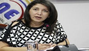 Nubia Villacís, presidenta del CNE precisó la presencia de Unasur, OEA, Uniore y A-WEB para referédum