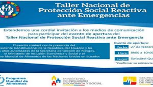 Taller nacional de protección social reactiva ante emergencias