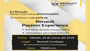 Renault passion experience realizará evento