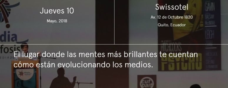 Quito será la sede de Mediamorfosis Ecuador