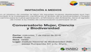 Conversatorio: “Mujer, Ciencia y Biodiversidad”